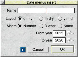 Date Menu Box