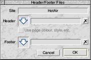 Header/Footer box